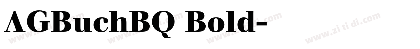 AGBuchBQ Bold字体转换 AGBuchBQ Bold字体转换